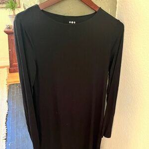 Never worn. Black Three Dot long sleeved midi dress.